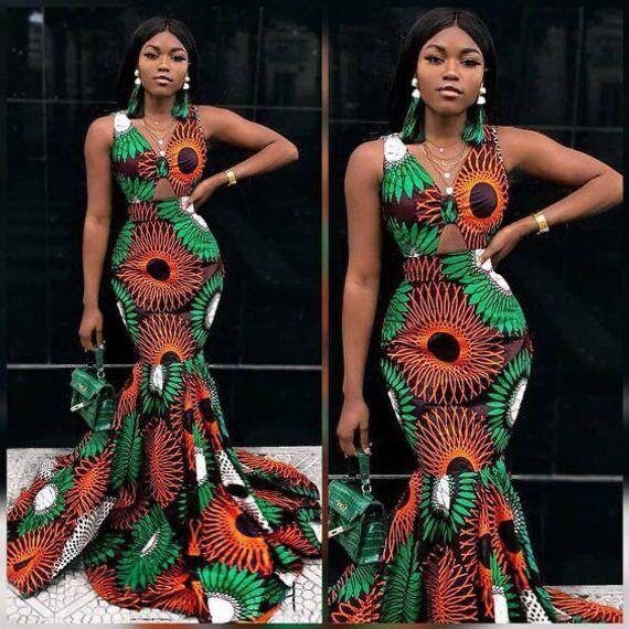 African mermaid top dress designs