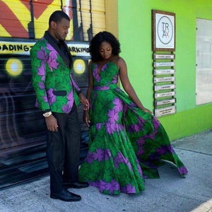 Wax africain imprim africain Ankara sir ne robe queue de poisson