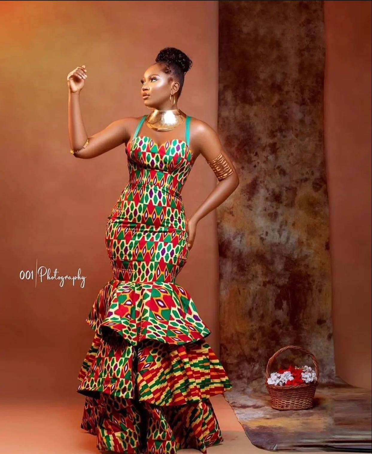 African mermaid dress, Ankara gown, Kente gown, African prom dress Red  carpet gown, African dress, Ankara gown, African theme birthday dress