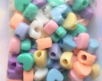 Pastel hearts beads