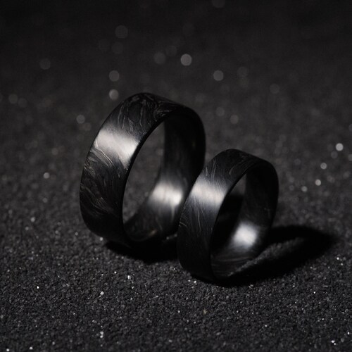 Carbon Fiber Ring Handmade Mens Engagement Ring Mens Etsy