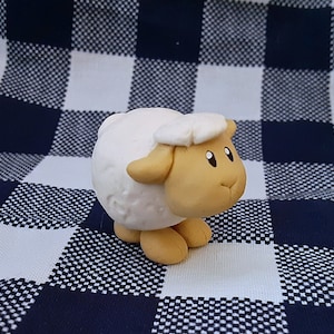Mini Clay Sheep Figurine