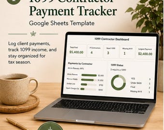 1099 Contractor Payment Tracker | Google Sheets + Printable PDF | Know Who Needs a 1099