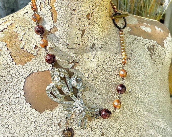 Vintage Tarnished Blue Silver Mercury Glass Bead Picks Made in Japan