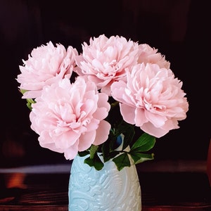 Cold porcelain pink peony  bouquet-Polymer Clay Flowers-Spring floral arrangement-Rustic bouquet-Modern Farmhouse bouquet-Bouquet of peonies