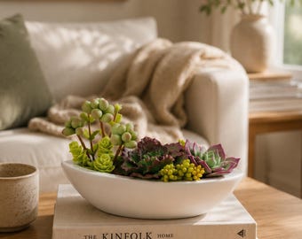 Handmade Succulent Arrangement, Cold Porcelain Succulents, Everlasting Plants,Botanical Home Decor, Unique Housewarming Gift