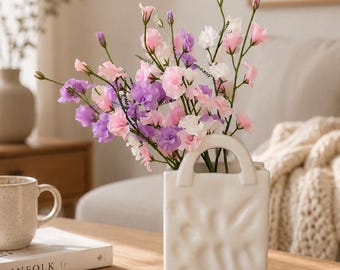Cold Porcelain Sweet Pea Stems (Set of 9): Handmade Floral Decor, clay flower bouquet