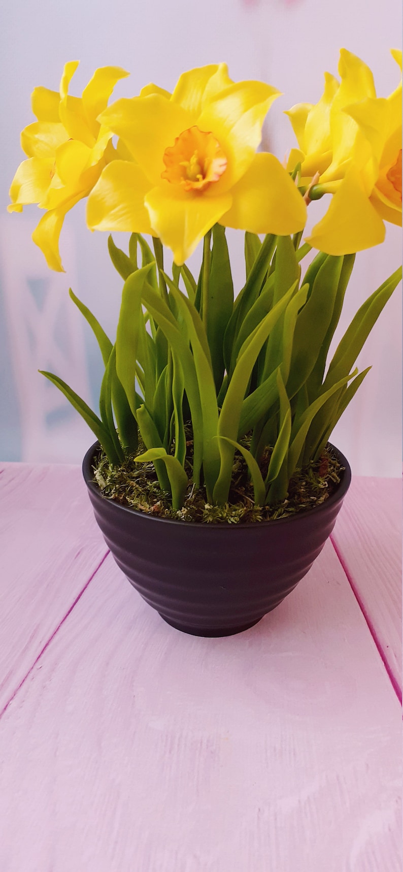 Daffodils in the Pot Polymer Clay Flowers Mothers Day Gift Etsy