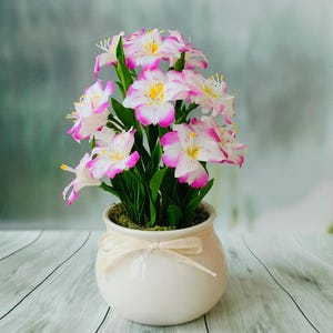 Handmade flowers Аlstroemeria of Cold porcelain- Polymer Clay-flower bouquet gift-Mothers Day-Gift for Women-Real Touch Flower-fake flowers