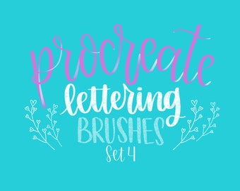 Procreate Lettering Brush Set, 15 Brushes (Collection 4)