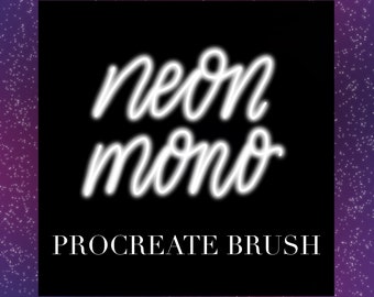 Neon Monoline Procreate Lettering Brush