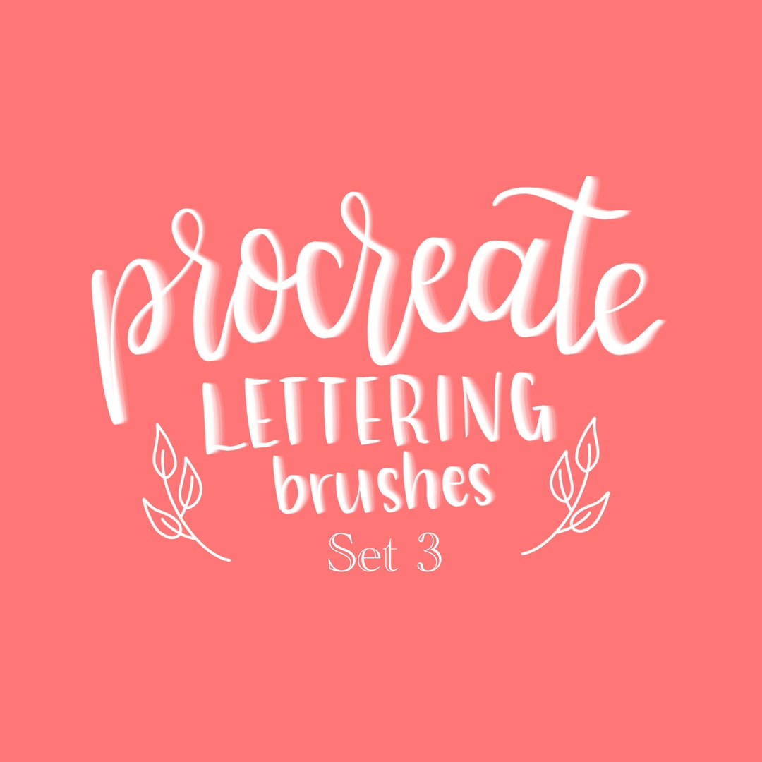 Procreate Lettering Brush Set, 15 Brushes (collection 3) - Etsy