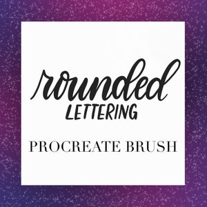 Pincel de Procreate de letras redondeadas