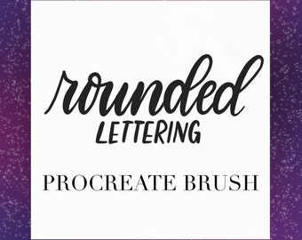 Rounded Lettering Procreate Brush