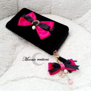 Ready to Ship Black/Wicked Lady from Sailor Moon Velvet Wallet Matching Charm image 4