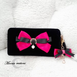 Ready to Ship Black/Wicked Lady from Sailor Moon Velvet Wallet Matching Charm image 2