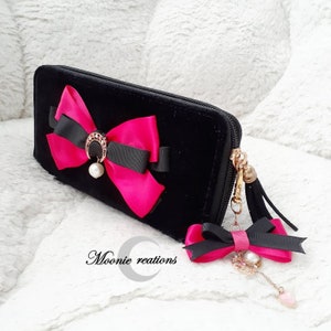 Ready to Ship Black/Wicked Lady from Sailor Moon Velvet Wallet Matching Charm image 3