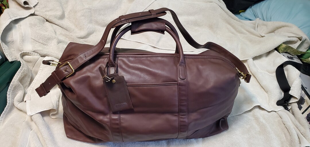 Coach Leather Duffel Bag Large Etsy