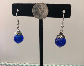 Blue Orb Earrings
