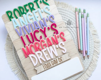 First & Last Day of School Sign Reusable, First Day of School Board, Back to School Sign, First Day School Sign, Back to School Photo Prop