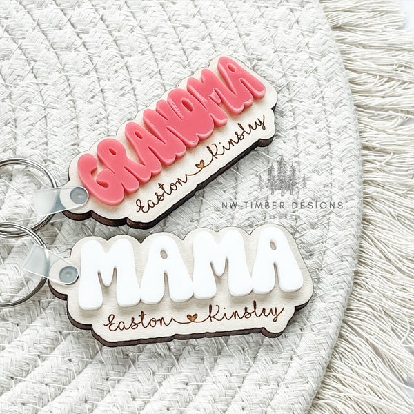 Personalized Mom Grandma Keychain, Grandchildren Name Keychain, Gifts for New Grandma’s, Personalized gifts for mom, Gifts for her