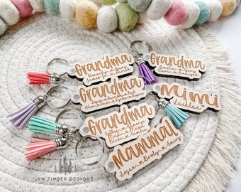 Personalized Mom Grandma Keychain, Grandchildren Name Keychain, Gifts for New Grandma’s, Personalized gifts for mom, Gifts for her