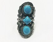 Stunning Native American ring w turquoise