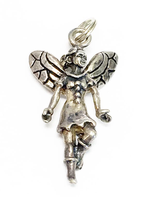 10pcs Antique Silver Fairy Charm 25x15mm..