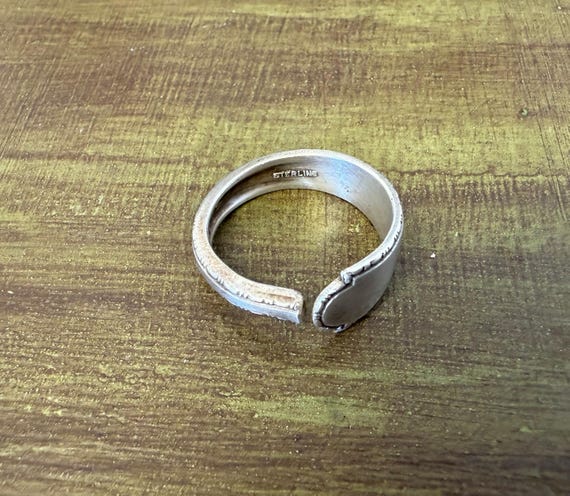 Handmade sterling silver spoon statement ring siz… - image 3
