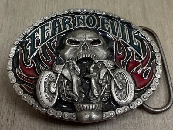 Siskiyou Belt Buckle fear no evil. #101504B3. Fre… - image 2