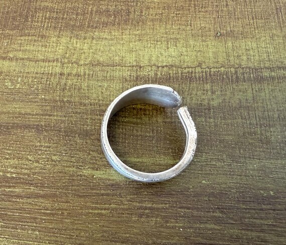 Handmade sterling silver spoon statement ring siz… - image 4