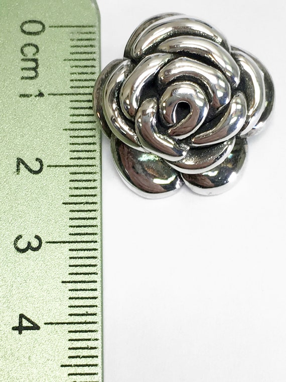 Excellent Sterling Silver Flower Pendant     (#-0… - image 5