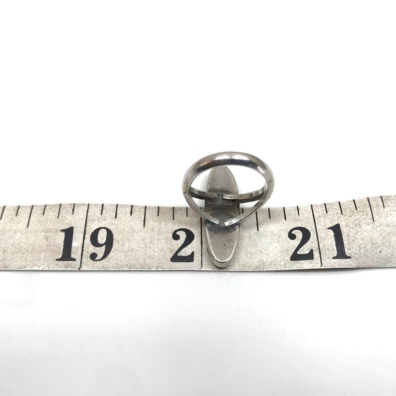 Sterling silver Native American ring with black onyx and turquoise AS IS # 2233 T1