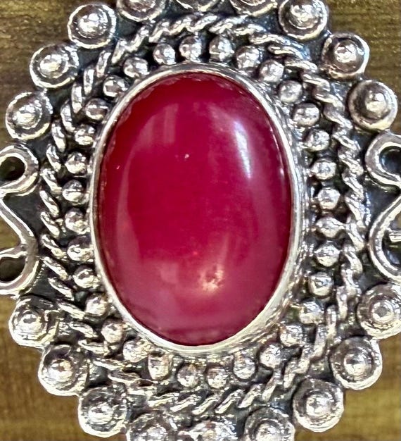 Big statement handmade sterling silver ring size … - image 6