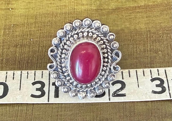 Big statement handmade sterling silver ring size … - image 9