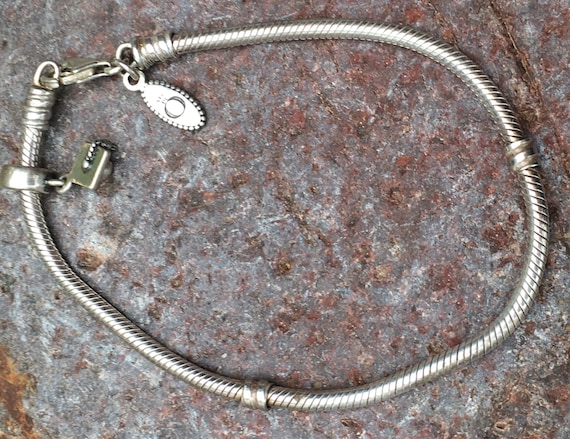 Stunning Sterling Silver Pandora bracelet snake c… - image 2