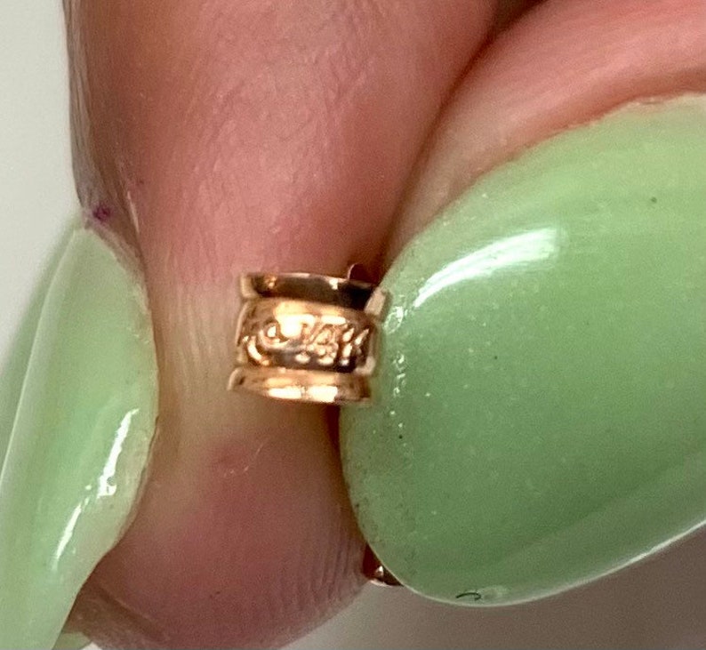 Mini 14K Rose Gold Religious Cross PendantCharm #1910