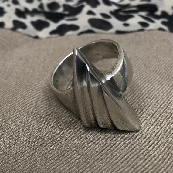 Modernist Sterling Silver Mex 925 Ring Size 9. 2214 T1 Etsy
