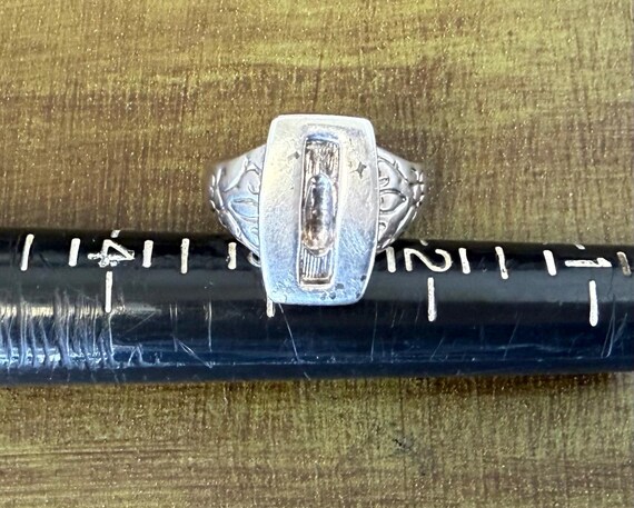 Sterling silver rectangular signet ring size 7.5.… - image 6