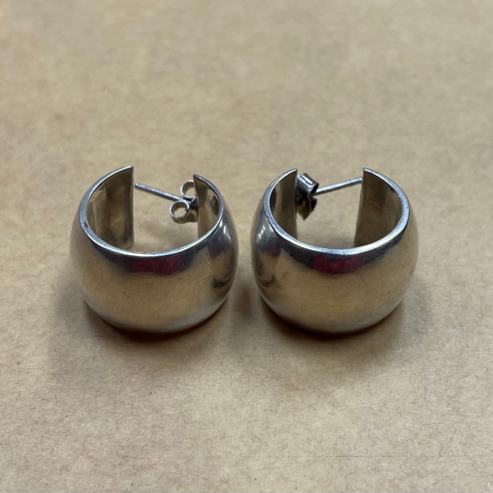 .925 Sterling Silver Hoop Earrings Kids Baby Ladies Mens 8mm-80mm 45mm