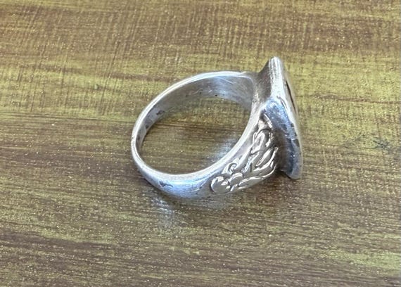Sterling silver rectangular signet ring size 7.5.… - image 3