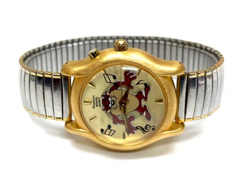 Tasmania Devil Disney 1987 Armitron musical Quartz watch collectible.#100609B3. Free shipping!!!