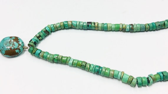 Stunning Sterling Silver and Turquoise beaded nec… - image 4