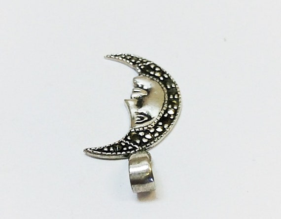 Sterling half moon pendant - image 4