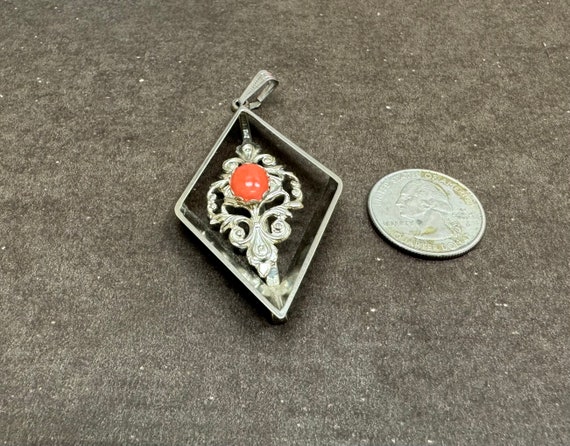 Big pendant with red stone.#2654SB.Free shipping!… - image 5