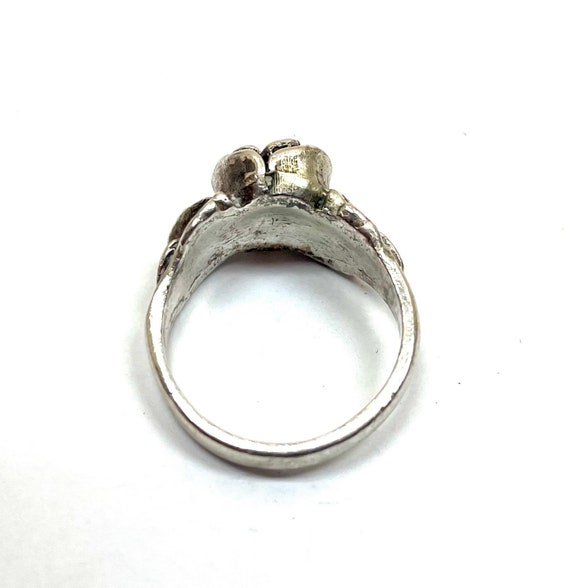 Sterling Silver Rose Ring - Size 6 - image 3