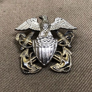 WWII Vintage, Sterling Silver, H X H, 1/20 , 10K G.f. , US Navy, Eagle, Hat Pin Badge. - Etsy WWII Vintage, Sterling Silver, H X H, 1/20 , 10K G.f. , US Navy, Eagle, Hat Pin Badge. - Etsy