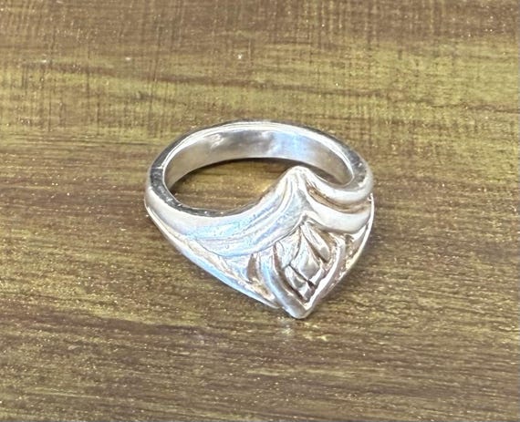 Handmade solid sterling silver ring size 7 unisex… - image 2