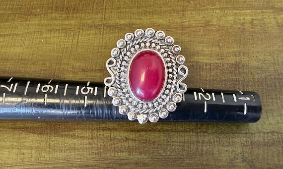 Big statement handmade sterling silver ring size … - image 4