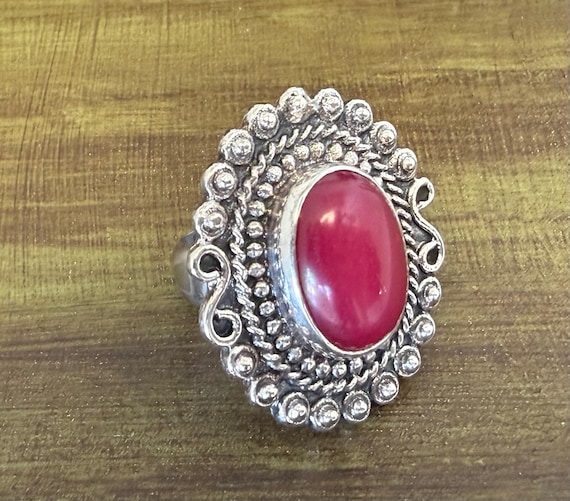 Big statement handmade sterling silver ring size … - image 1